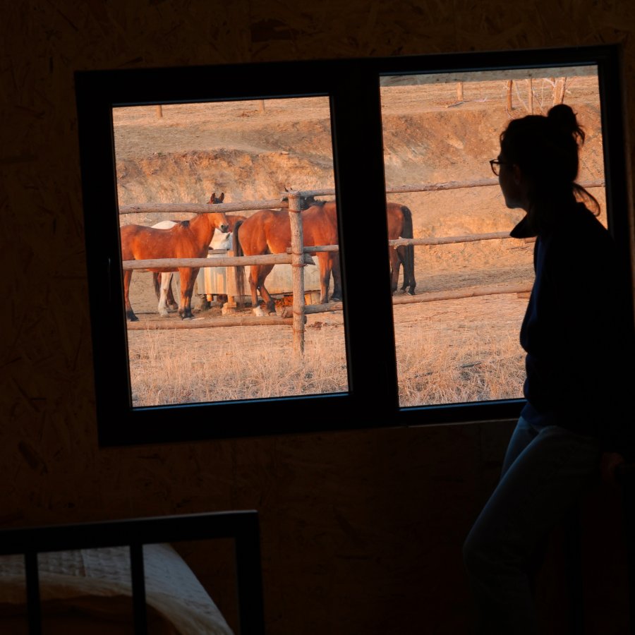 Horseback riding through Asureti near Tbilisi